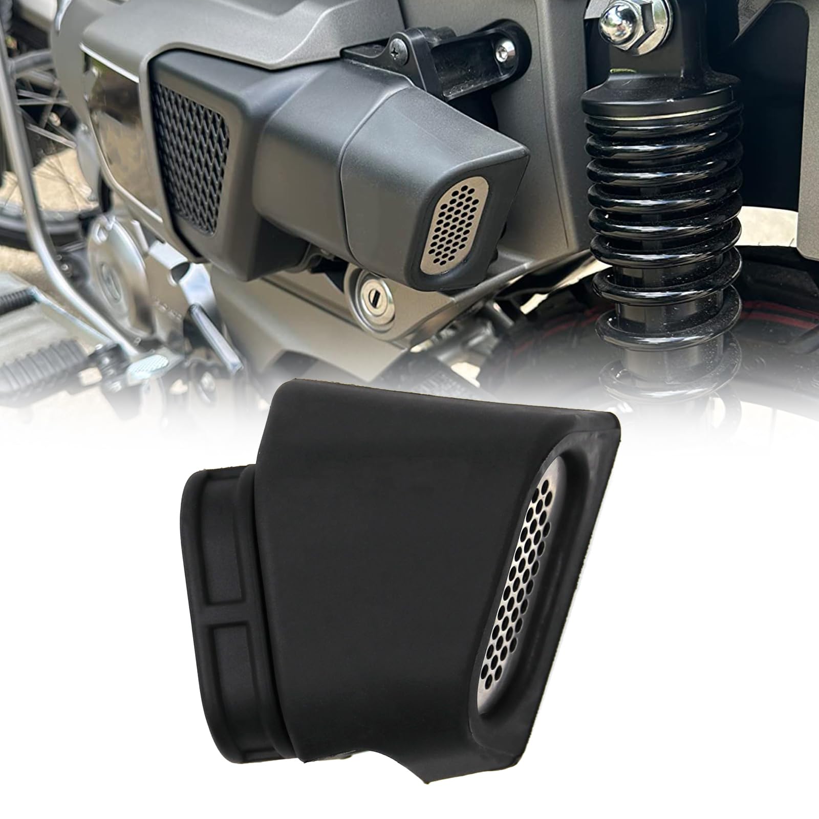 エアフィルターカバー コンバージョンダクト ハンターカブ CT125('20-23) 黒 外観変更アクセサリ CT125 アクセサリ
