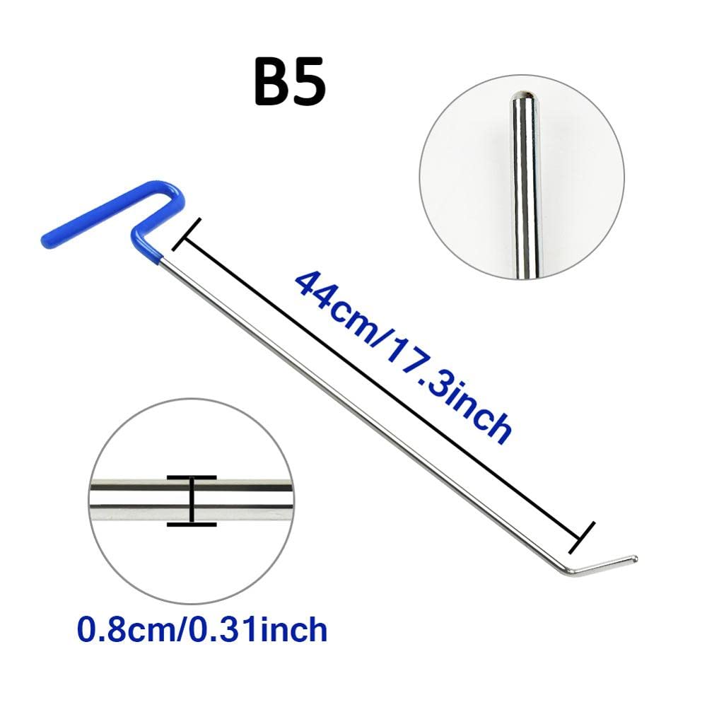 ロッドデント修復ツール 車の凹修復 自動修復ツール デントリペアツール 除去 へこみ 修理 作業 板金道具 修復ロッドフック 3点セット