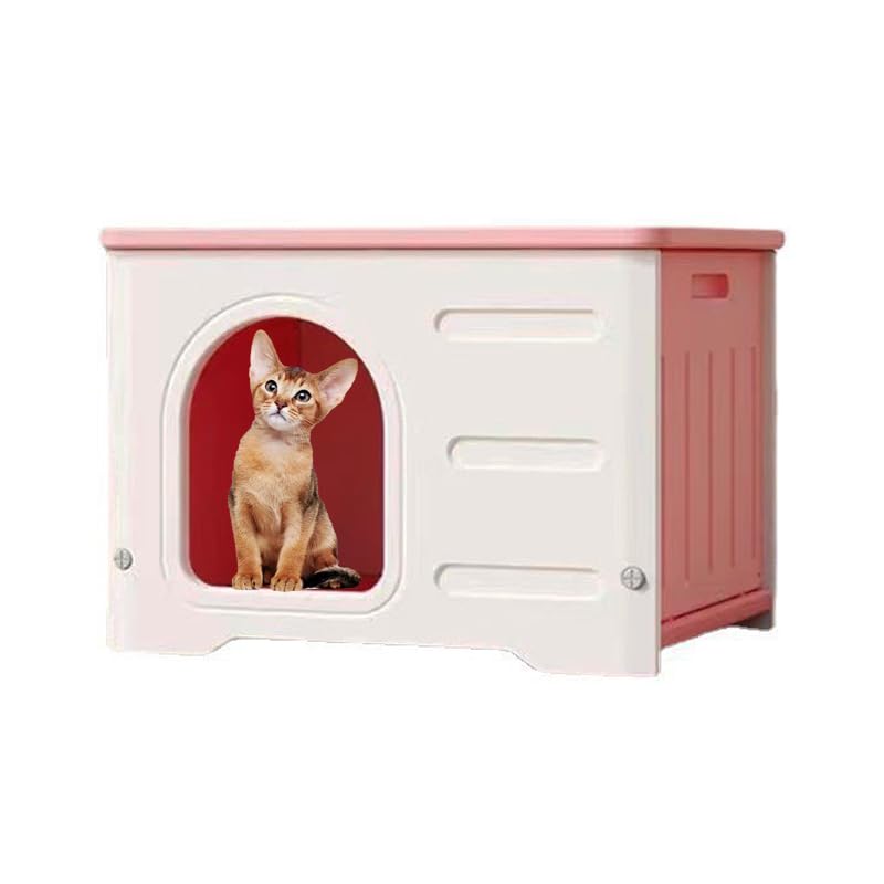 猫の家猫の家ペットの家小型犬用プラスチックの猫の家屋外室内野良猫の家四季共通防寒防雨ペット用品通..