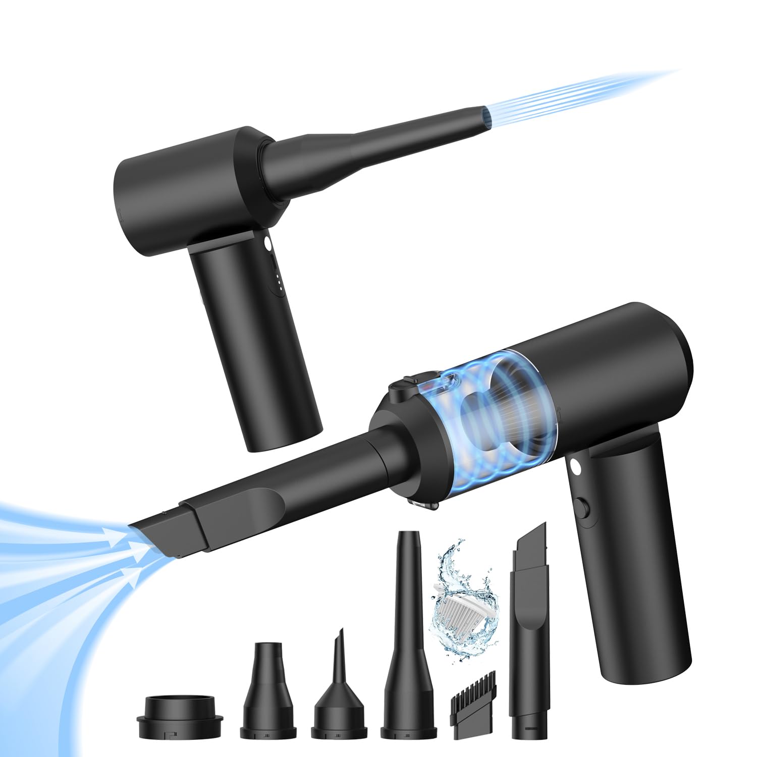 2024新登場?ハンディクリーナー 【14500PA 強力吸引力?4000mAh大容量】 多機能 車用掃除機 折りたたみ可能 ミニ掃除機 USB充電式 コードレス ハンディ掃除機 4in1電動エアーポンプ機能付き 小型クリーナー 長時間稼働 低噪音?策 乾湿両用 軽量/キーボード掃除/ペット毛掃除