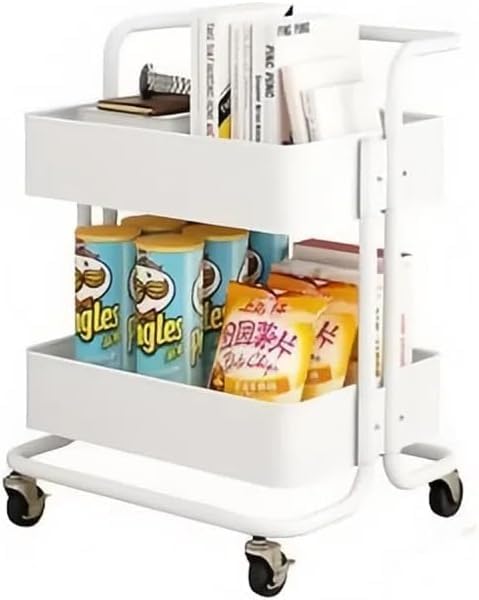 キッチンワゴン 2段 キッチン ワゴン バスケットラック スリム 隙間収納 キャスター付き 収納ワゴン サ..