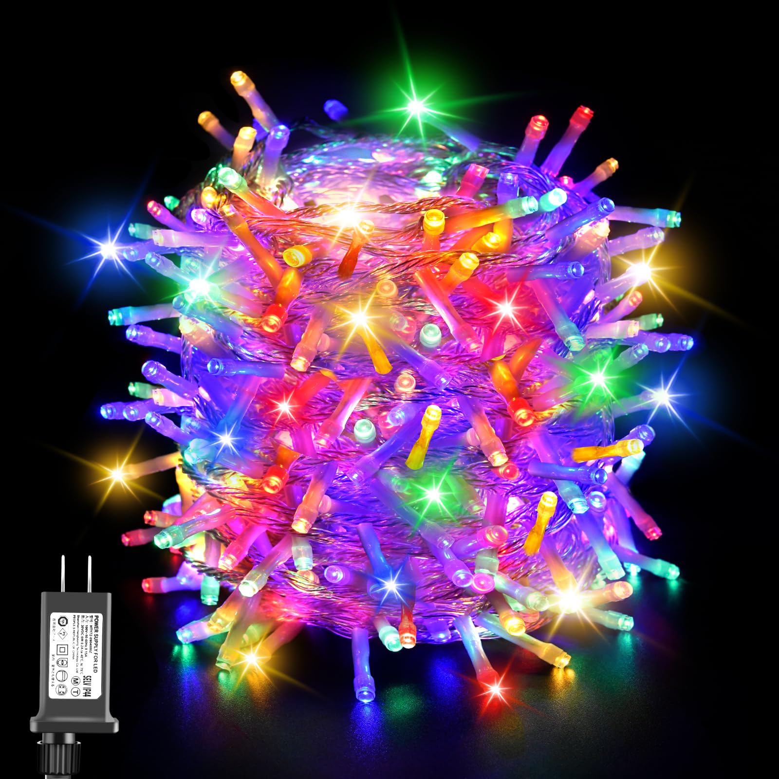 Rakuten - LED イルミネーションライト ストレート 10M 100球 クリスマスライト LEDストリングライト 屋外 防水 8点灯パターン 記憶メモリー タイマー機能搭載 複数連結 キャンプ用 ガーランド 業務用 クリスマス/ハロウィン/パーティー/新年/祝日/庭対応 おしゃれ 屋外照明 イルミネー