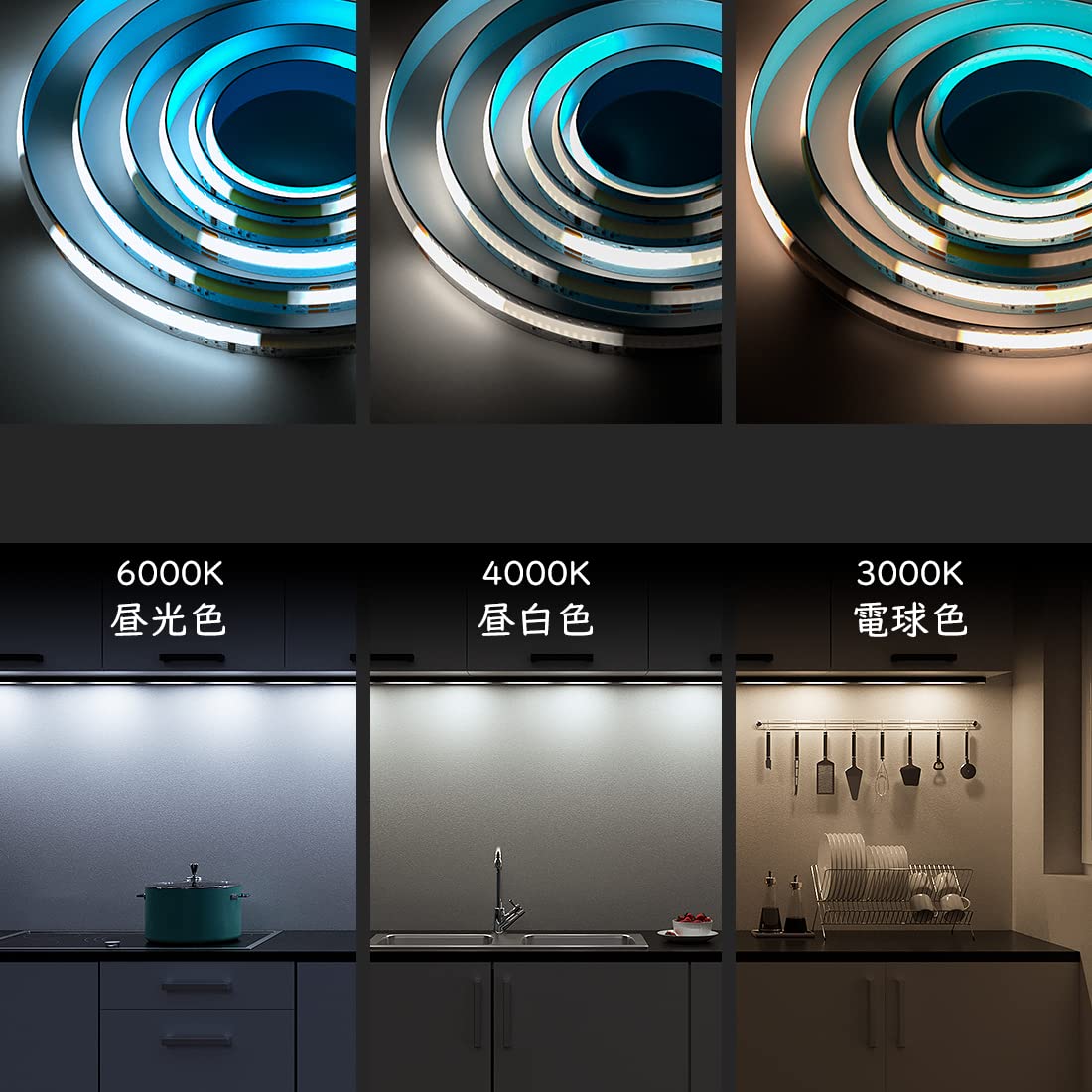 F IC LED�ơ��ץ饤�� ��̩�� �ե쥭���֥� ���ɥ쥹��ǽ LED�ơ��ץ饤�� 1M 360LEDs/m �ŵ忧 3000K ��10mm ���ȥ�åץ饤�� DC24V 12W/m Ĵ����ǽ �ѷ���ǽ ���ǲ�ǽ ���� ���å���ۡ��� �������� ���ͥ륮�����饹 A+++ ���ɿ� FOB�饤�� CRI>90 ή