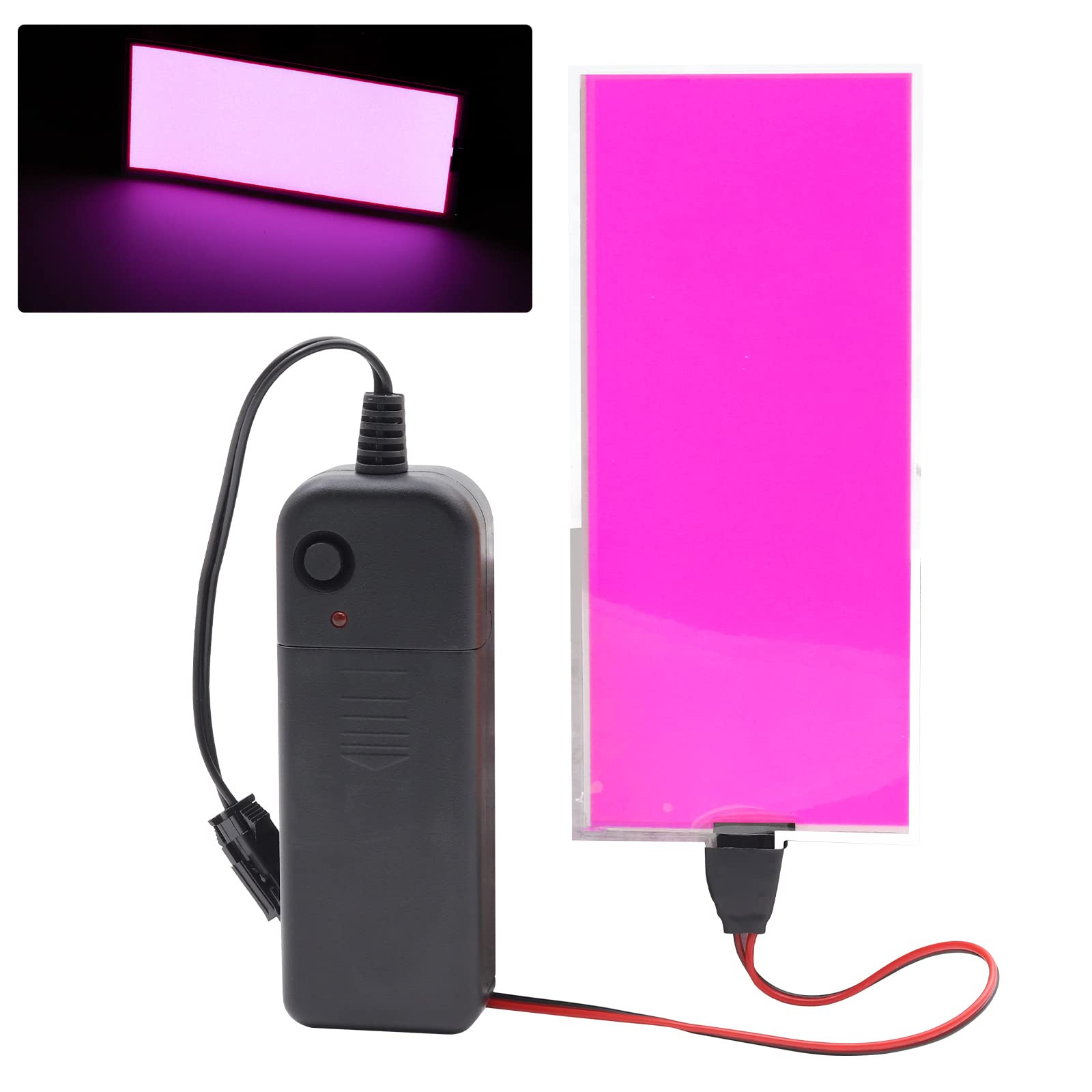 有機EL照明パネル 3V 12CM*5CM ELパネル ピンク EL 照明 ELシート 電源ユニット付き 天体写真撮影フラ..