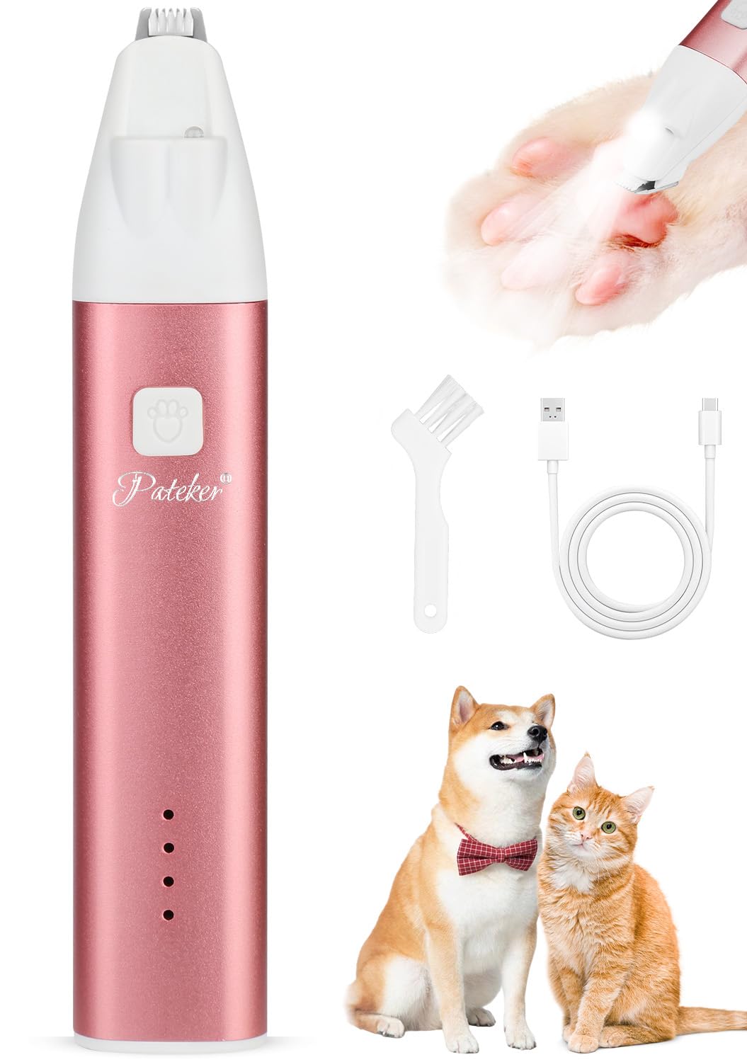ペット用バリカン 犬 バリカン 猫用バリカン 部分カット｜ウッド灯＆おもちゃ灯&LEDライト付き 皮膚自..