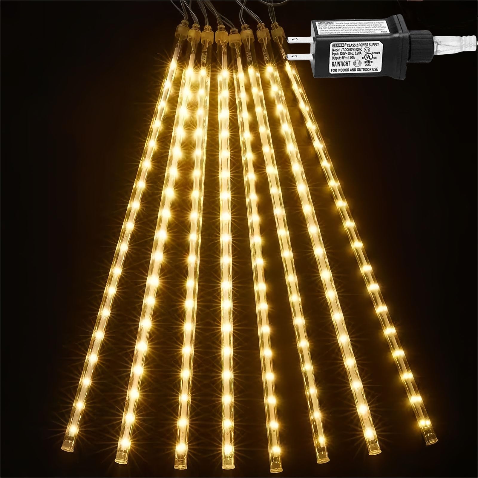 Rakuten - （）クリスマス LED イルミネーションライト 屋外 防水 30cm8本/50cm8本クリスマス イルミネーション 飾りLEDイルミネーションライト フォールライト スノーフォールライトストリングライト 防水 屋外対応 流れ星 流星 スノードロップライト ツリー用 新年雰
