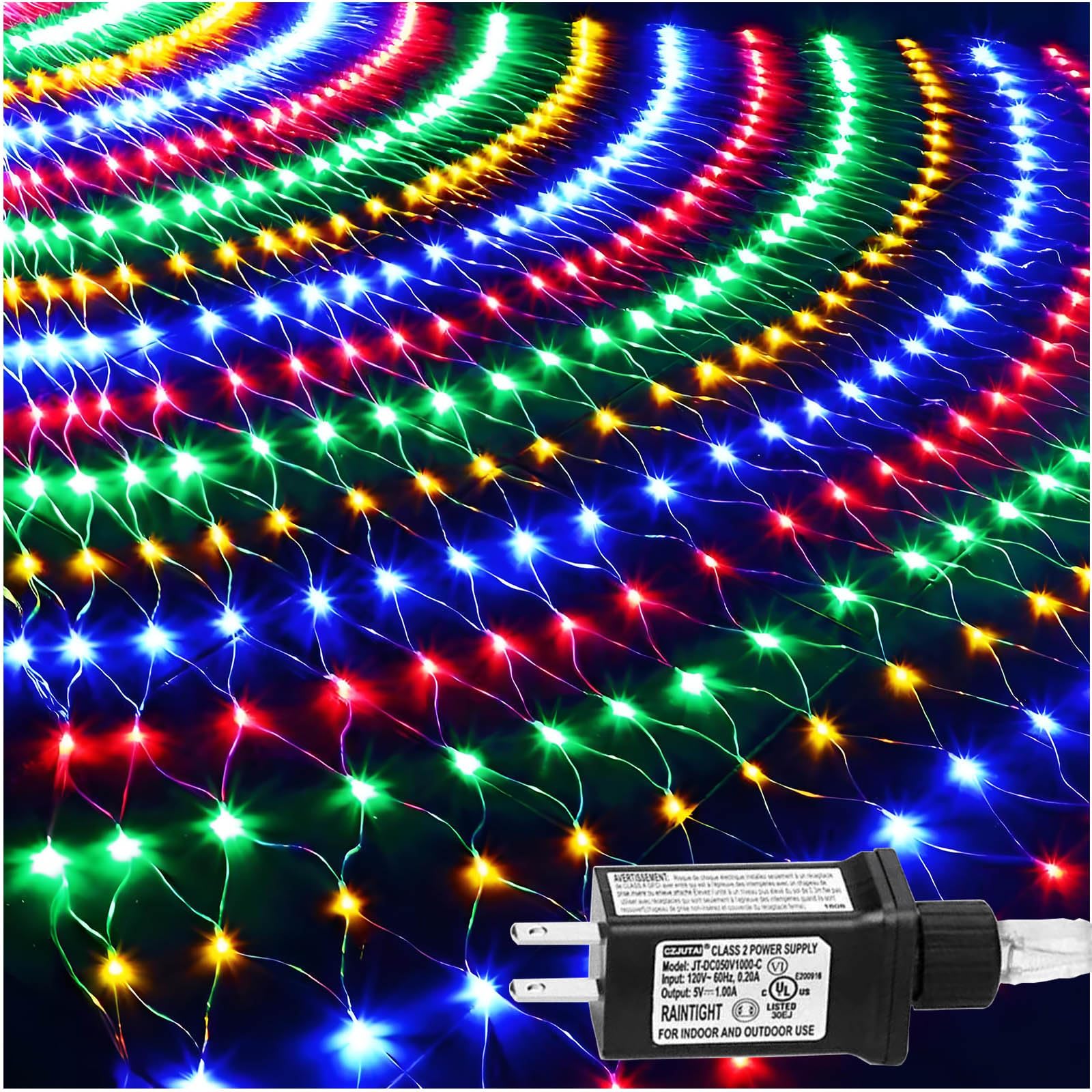 Rakuten - イルミネーションネットライト クリスマス LEDイルミネーション 屋外対応 防水31V ネットライト3m*2m 204球 インテリア 誕生日 パーティー クリスマス 飾り 華やか 屋外対応 防水 節日 新年 雰囲気上がり プロポーズ 正月 家庭 お店 広場 (マルチカラー 3m*2m)