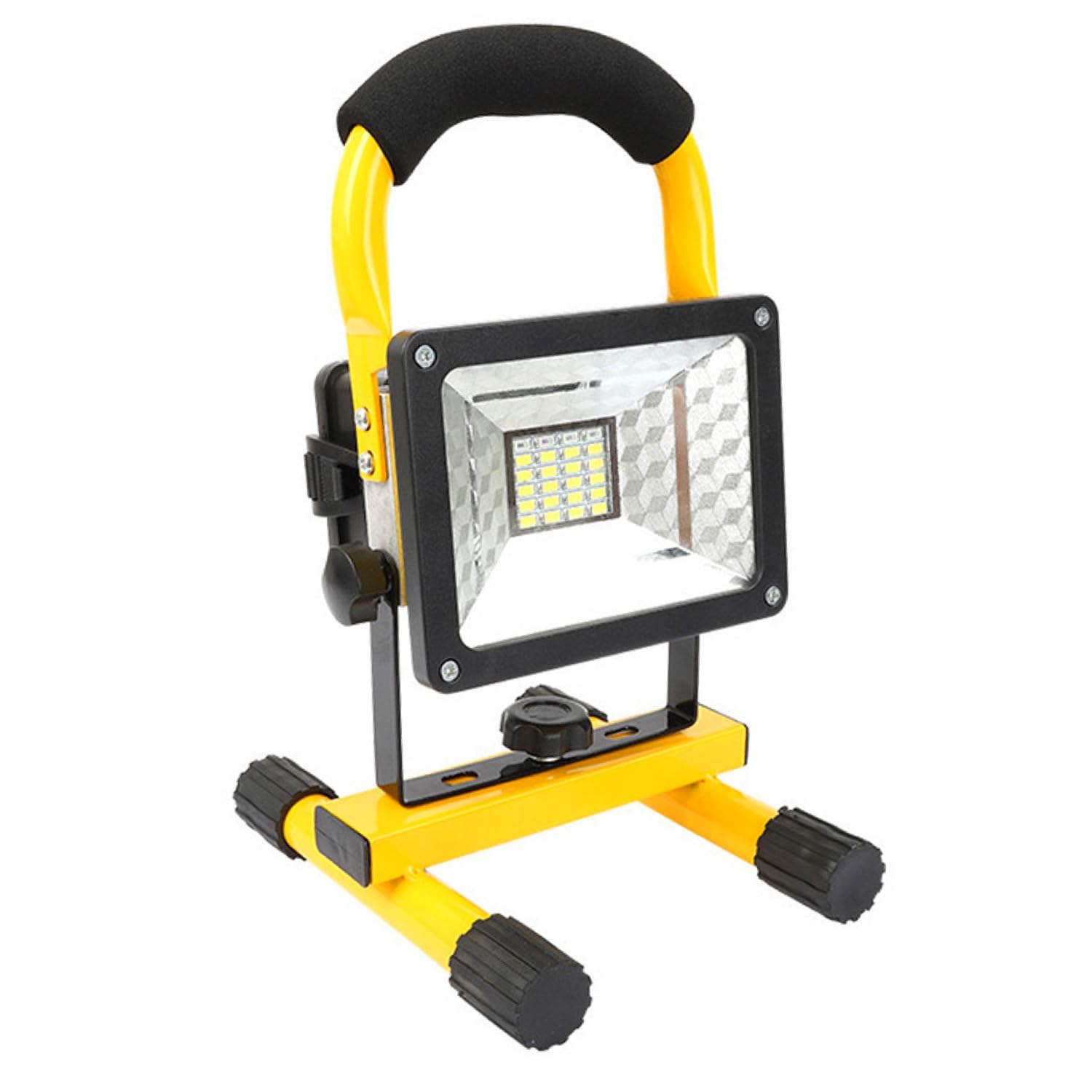 LED投光器 30W 充電式 電池搭載 ポータブル投光器 LED作業灯 集魚灯 テントライト 昼白色 赤&青警告灯..