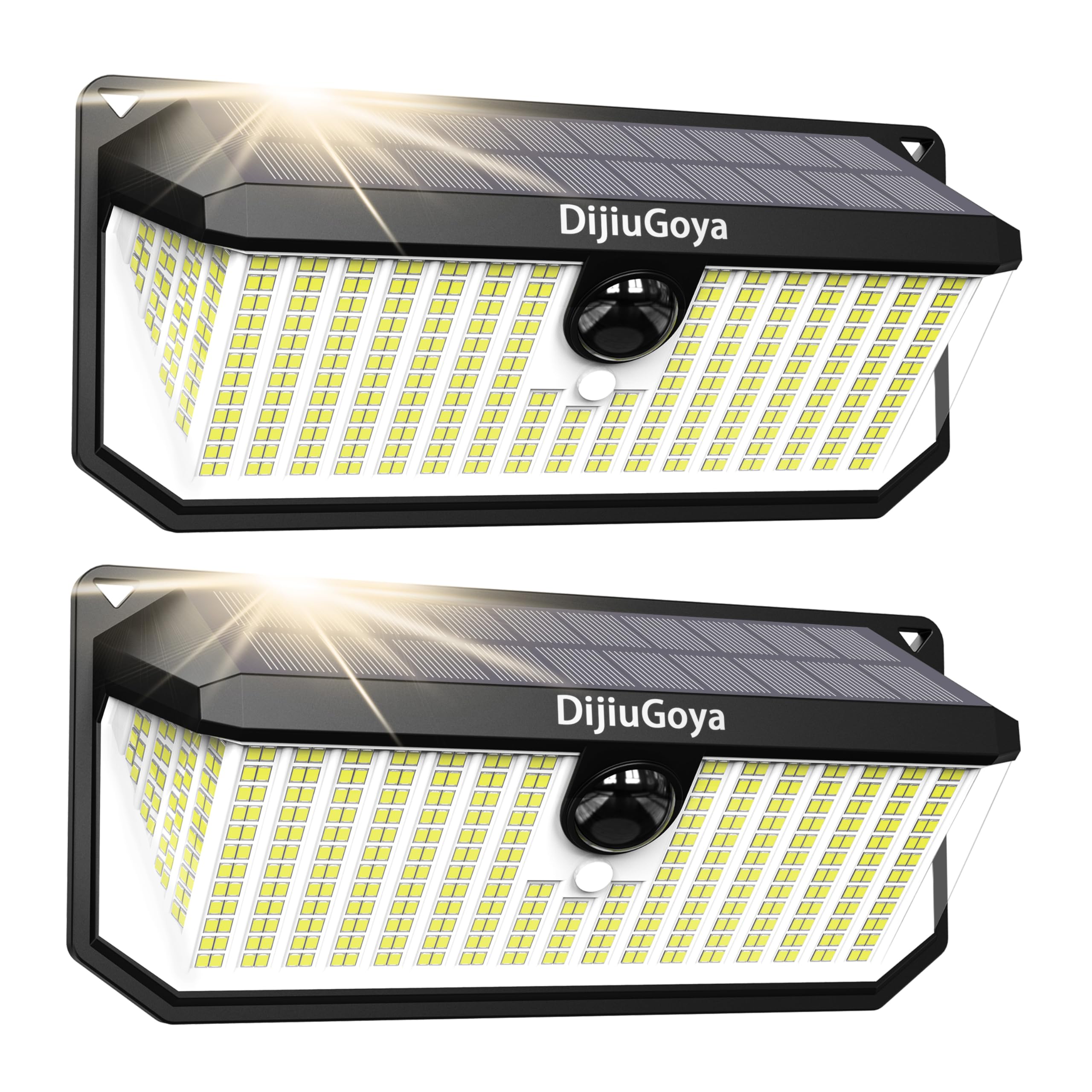 【466個ライト＆4000LM高輝度】屋外用モーション ライトは、466 個の LED ビーズと革新的な反射光構造設計を誇り、光の損失を最小限に抑え、より明るい照明を提供します。ランプ ビーズが少なく、片面照明のみの市場の他の製品と比較して...