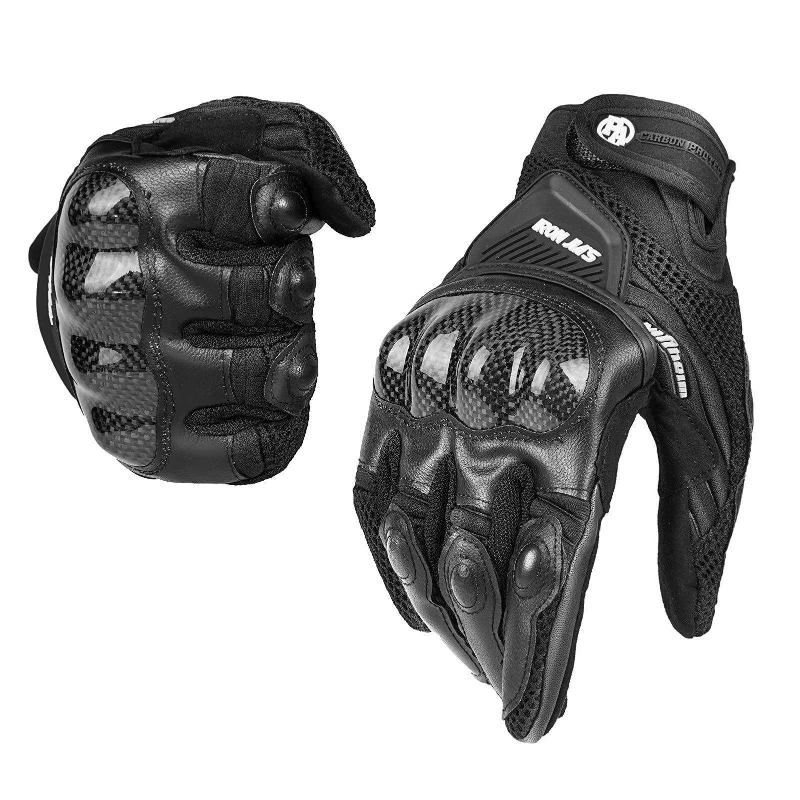 バイク グローブ 春夏用 オートバイ手袋 通気性 炭素繊維 レザー メッシュグローブ バイク用 手袋 プロテクター レザー ナックル保護 タッチパネル対応 グリーン XXL