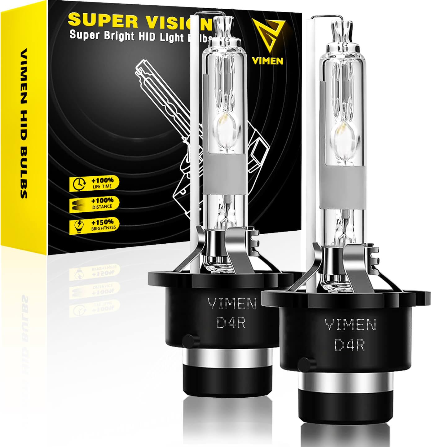 ヘッドライト D4R HID バルブ 交換用 6000K HIDバルブ 車検対応 高輝度 HIDライト 35W 12V 車用 明るい HID 電球 2個入