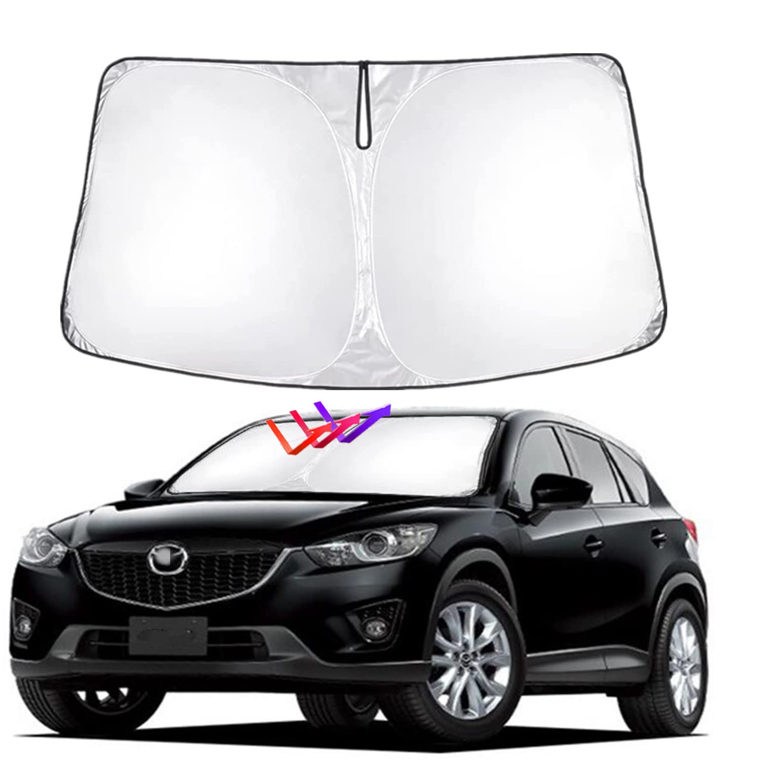 マツダ CX-5 KF系 フロントガラス サンシェード KFEP KF5P KF2P フロント サンシェード シェードカーテン マルチサンシェード 車種専用 遮光率99% シェード 日よけ UVカット カスタムパーツ インテリア 内装パーツ 取付簡単