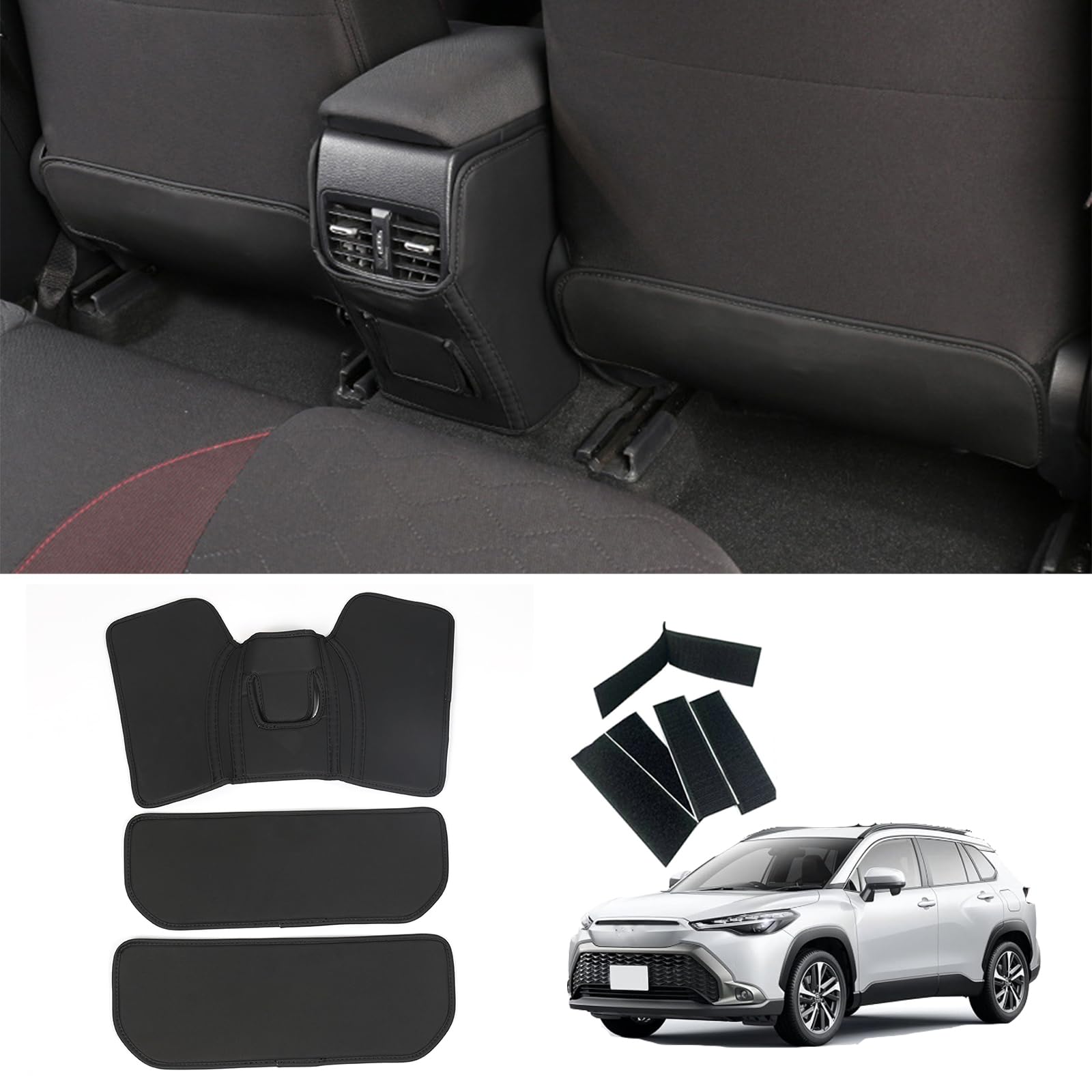 新型 カローラクロス キックガード 車 後部座席 キックガード 傷防止 シート キックガード 10系 汚れ防..