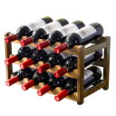 竹製 ワイン ラック ワインホルダー 積み重ね式 ワイン棚 12本用 ワインストレージ ワインスタンド 赤ワイン収納 おしゃれラック ワイン保存 ワインセラー/...