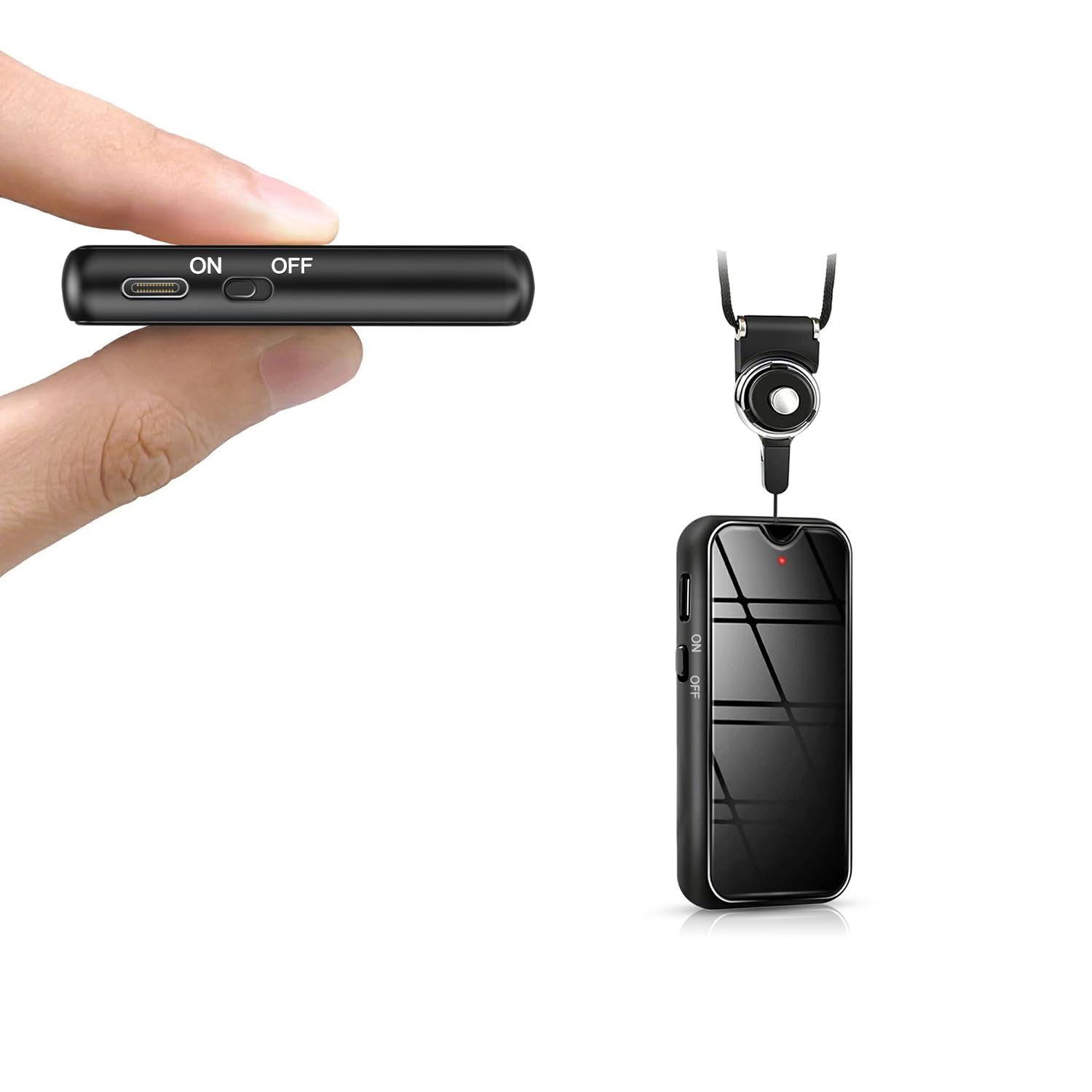 QZTCAMERA ボイスレコーダー 超小型 ICレコーダー 録音機 超軽量 ミニレコーダー 1536kbps 4550H録音保存可能 自動音声検知 ワンタッチ録音 OTG機能 コンパクト ノイズキャンセリング技術 簡単操作 携帯便利