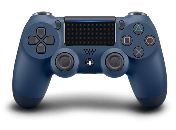 【送料無料・在庫あり】PS4用 ワイヤレスコントローラー DUALSHOCK4 ミッドナイト・ブルー