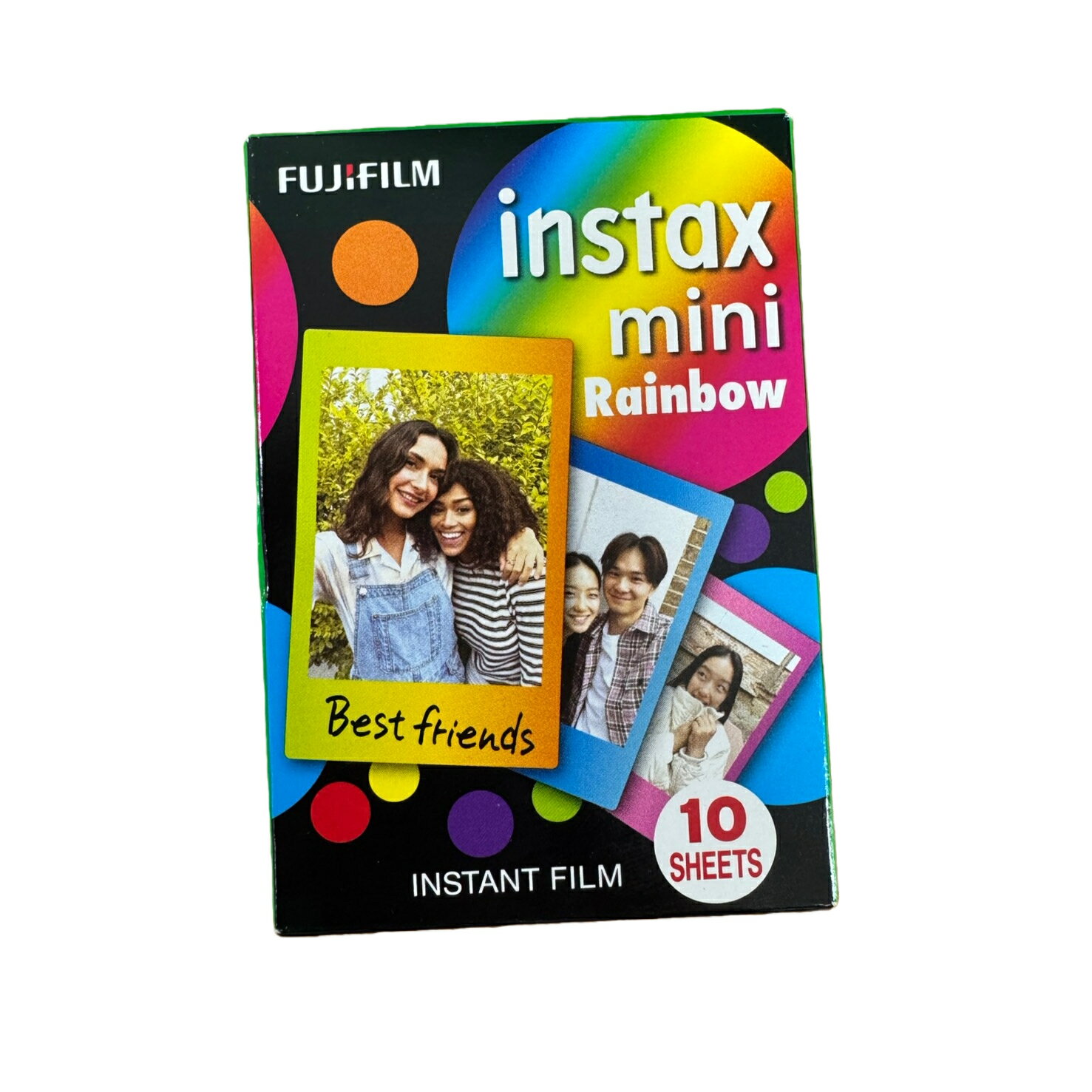 FUJIFILM チェキ インスタントカラーフィルム instax mini 絵柄 レインボー 1パック(10枚入) 【ポスト投函】
