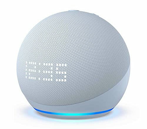 【在庫あり・送料無料】Echo Dot with clock (エコードットウィズクロック) 第5世代 ? 時計付きスマートスピーカー with Alexa｜クラウドブルー