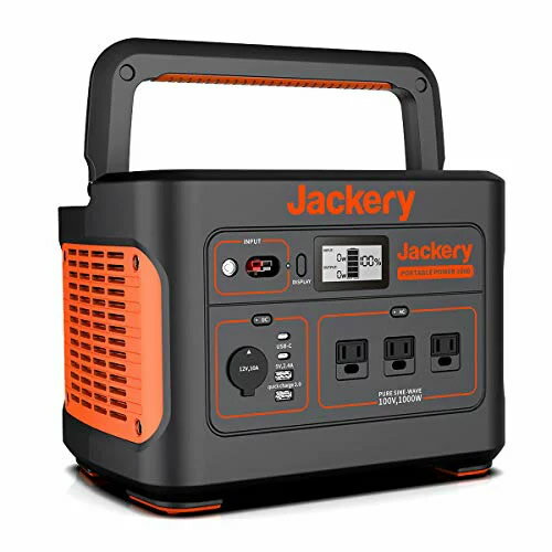 【送料無料・在庫あり】Jackery ポータブル電源 1000 超大容量の278400mAh/1002Wh、 家庭用蓄電池 PSE認証済 出力1000W、瞬間最大出力2000W/DC/USB出力 車中泊