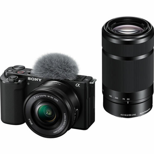 【在庫あり・送料無料】SONY VLOGCAM ZV-E10Y ダブルズームレンズキット [ブラック ...