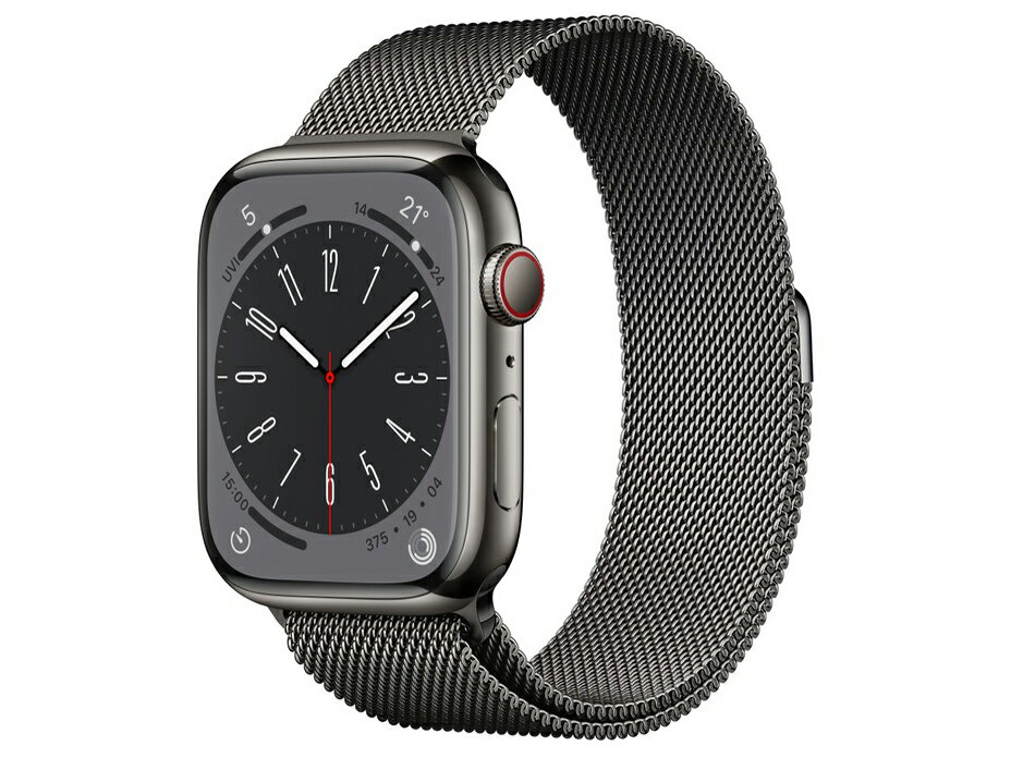 Apple Watch Series 8 GPS+Cellularモデル 45mm MNKX3J/A グラファイトステンレススチールケース グラファイトミラネーゼループ
