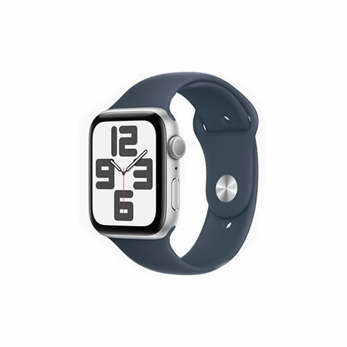 【在庫あり・送料無料】Apple Watch SE 第2世代 GPSモデル 40mm MRE23J/A [シルバー/ストームブルースポーツバンド M/L]