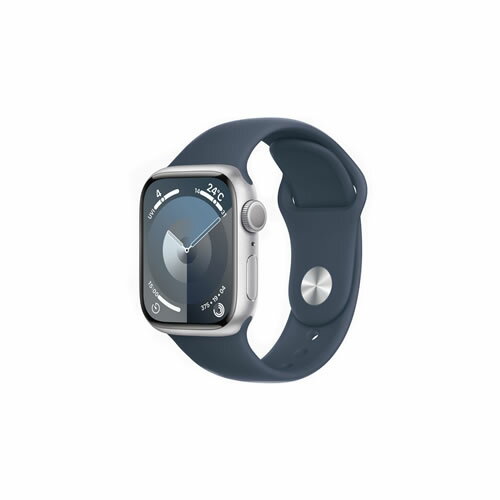 【在庫あり・送料無料】Apple Watch Series 9 GPSモデル 41mm MR913J/A [シルバー/ストームブルースポーツバンド M/L]