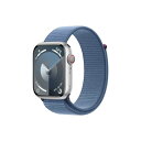 【新品・在庫あり・送料無料】Apple Watch Series 9 GPS+Cellularモデル 45mm MRMJ3J/A [シルバー/ウインターブルースポーツループ]