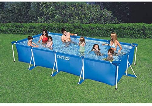 インテックス　プール 【カバー付き】 INTEX 591793 Rectangular Frame Pool レクタングラ フレームプール 長方形 プール 大型 家庭用 ビニールプール