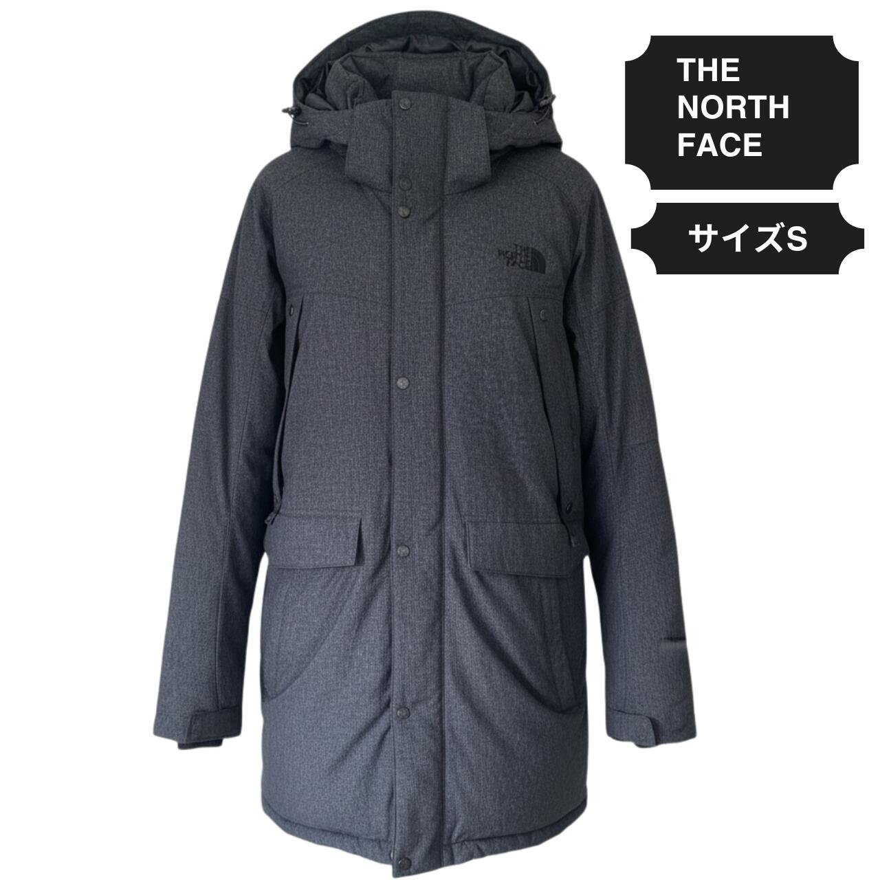 乐天商城 - 【中古】ノースフェイス THE NORTH FACE メンズ ダウンコート S グレー フード付 古着 DF12