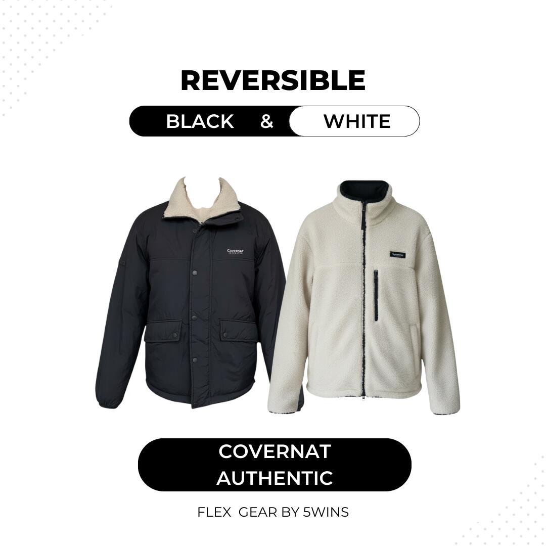 乐天商城 - 【中古】COVERNAT リバーシブル ボア ナイロン ジャケット S 黒 白 メンズ アウター 型番 C02303JK20(IV) D32