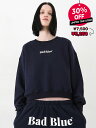 Logo Crop Sweatshirt Navy