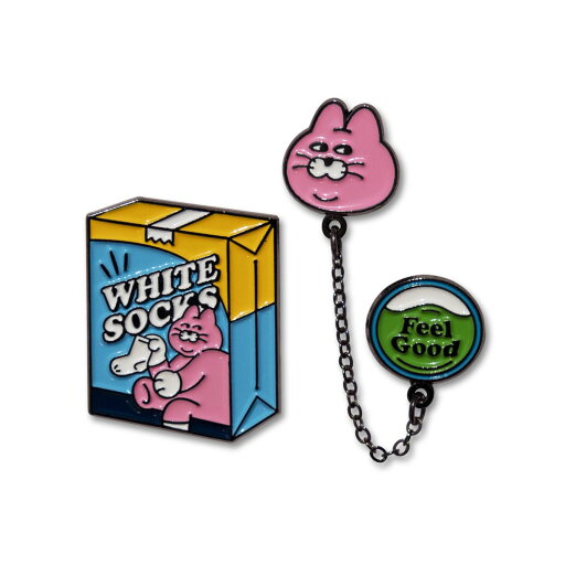 【ZIZONE】METAL PIN BADGE SET_WHITE SOCKS 【ZIZONE】METAL PIN BADGE SET_WHITE SOCKS