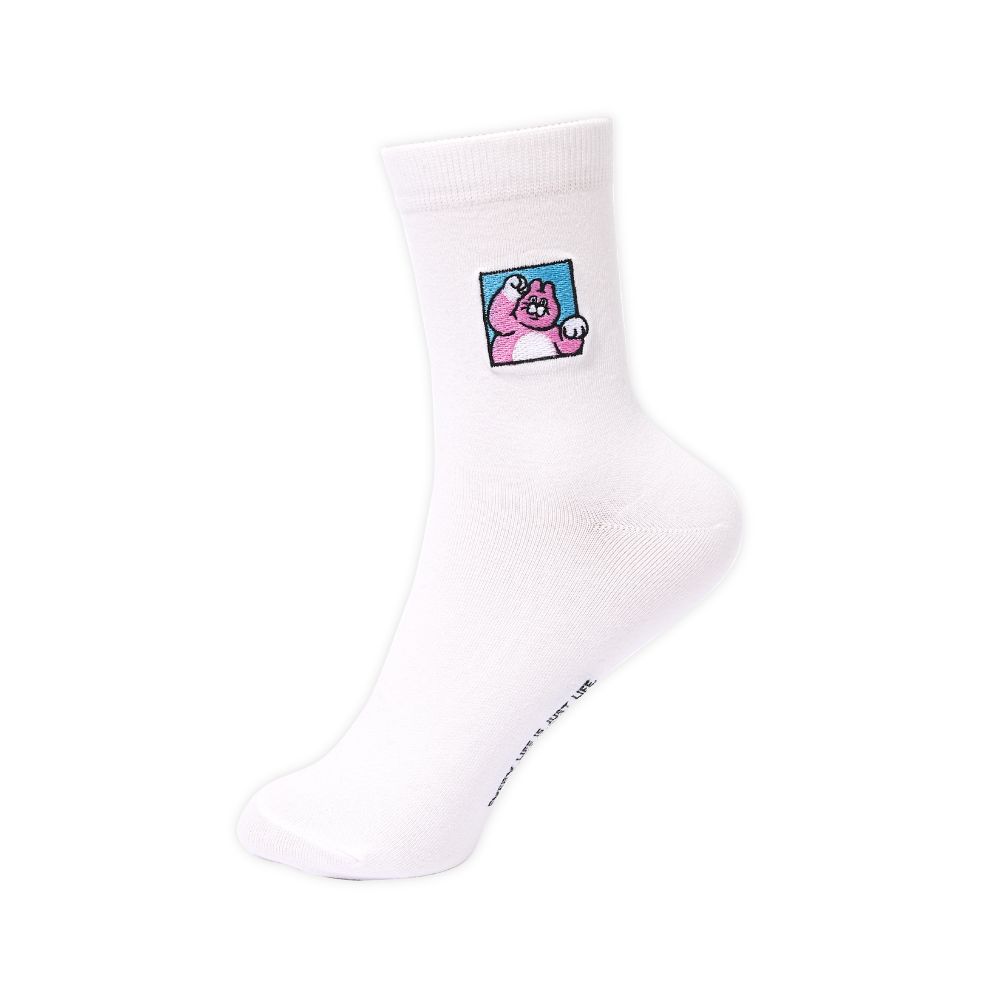 【ZIZONE】White Socks_Frame(4)