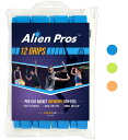Alien Pros テニスラケットグリップテープ(12グリップ)− プレカット、ドライタイプのテニスグリップ − テニスオーバーグリップテープ、テニスラケット...