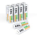 EBL 単3電池 充電式 10本セット 大容量2500mAh長持ち ニッケル水素充 単3充電池 約1200回繰り返し充電可能 単三充電池