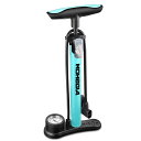 【全バルブ対応】MOHEGIA 自転車 空気入れ 160PSI 圧力計付き:仏式 米式 英式バルブ対応 フロアポンプ - 軽量 コンパクト ボール/浮き輪用 -...
