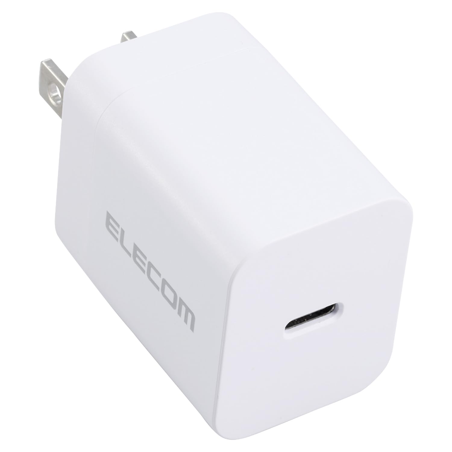 エレコム 充電器 Type-C USB-C 20W USB PD対応 1ポート PSE認証品 GaN採用 折りたたみ式プラグ ホワイト EC-AC6820WH