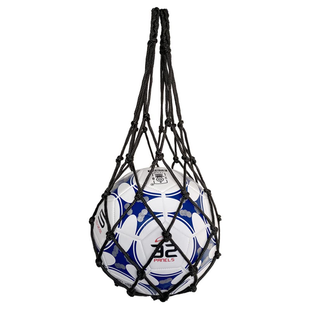 YFFSFDC バスケットボール ボール ネット サッカー バレーボール ネット 簡易ボールバッグ 収納ボールネット (ブラック)