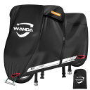 WANDA バイクカバー 【420D 全天候型 完全防水】 厚手 破れにくい 耐熱 溶けない UVカット 色褪せない 防水/撥水/水を弾く/蒸れない オートバイ...