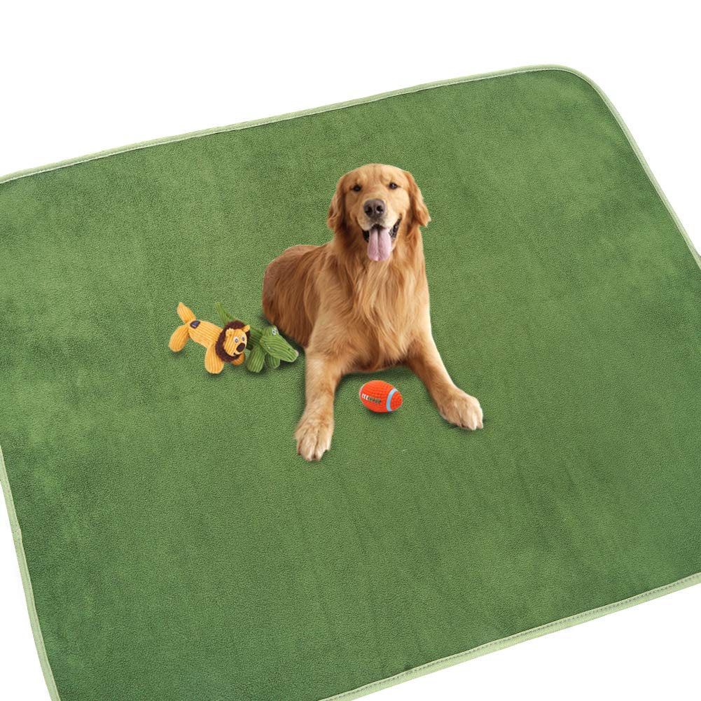犬 猫用洗えるペットシーツ おしっこパッド ペット用 下敷き マット 速乾 滑り止め加工 介護シーツ 洗濯機で丸洗い 繰り返し利用可能(グリーン165x122cm)