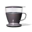 OXO オクソー オート ドリップ コーヒーメーカー 1-2杯用 360ml チャコール グレー 台形フィルター 食器洗い乾燥機対応 時短で簡単 コーヒードリッ...