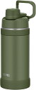 【ハンドル付き・食洗機対応】サーモス 水筒 真空断熱スポーツボトル 750ml カーキ 持ち運びに便利なキャリーループ 直飲み 飲み口が外せて洗いやすい 保冷専用 FJU-750 KKI(3)