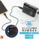 スマートフォンが使えるラジオライト懐中電灯 ラジオ付きライト 電池式 小型 ラジオ スマホ 充電 ポータブルラジオ 携帯ラジオ ポケットラジオ 多機能 ledラ...