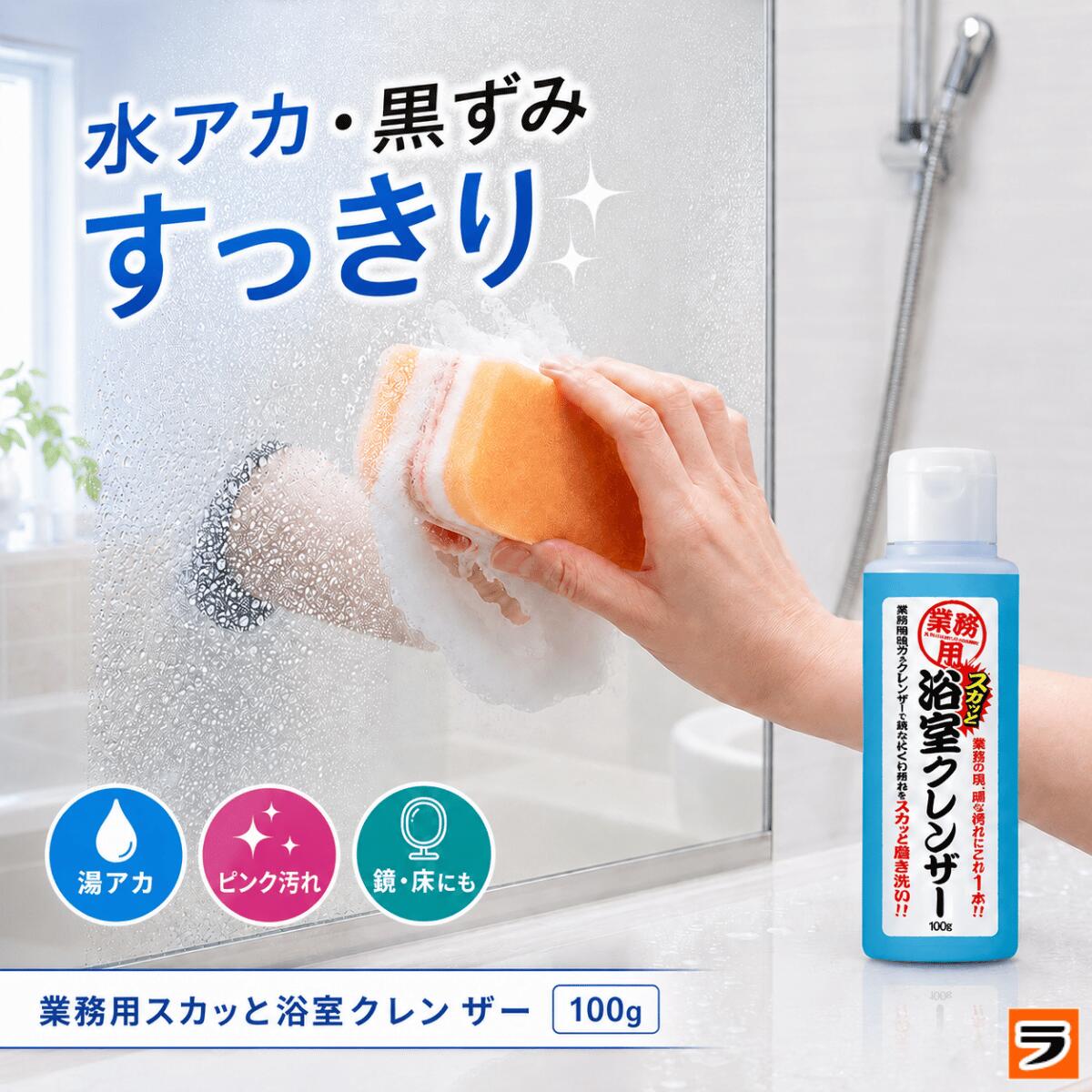 【楽天スーパーSALE限定クーポンも！】クレンザー 業務用スカッと浴室クレンザー 100g 液体クレンザー 浴室用クレンザー お風呂洗剤 浴室洗剤 風呂掃除