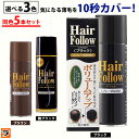 ＼最大777円offクーポンも!／増毛スプレー【送料無料】newヘアフォロー 同色 5本セット【正規販売店】生え際やつむじはげ、分け目部分の薄毛をカバーする、ハゲ隠しスプレー / 薄毛隠しだけでなく髪のボリュームアップスプレーとしても