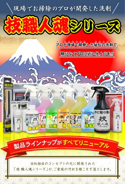 水垢洗剤【送料無料】技職人魂 ウロコ落とし職人＋磨き職人 セット 各60mlお風呂の鏡のウロコ取り・水垢落としに プロのウロコ取りクリーナー【 浴室 鏡 窓ガラス 車 フロントガラス 水垢 掃除 】