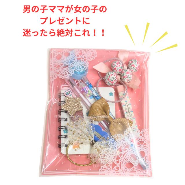 文房具 ヘアアクセサリーセット お誕生日プレゼント 孫プレゼント 保育園 小学入学 プレゼント 女の子 可愛い 文房具セット 文具 雑貨 小学生 中学生 ギフト 子供 こども 発表会 プチギフト 誕生日 バースデー 贈り物 おしゃれ かわいい文具セット 10点入り ルフル le-fleuve-10000918 ルフル サンプル画像3