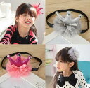 【SALE】チュールリボン立体クラウンヘアバンド パーティーやお誕生日会にぴったり！！ ティアラ キッズ 子供 カチューシャ 王冠 子供可愛い ヘアアクセサリー おしゃれママ 誕生会 結婚式 パーティー プレゼント およばれ