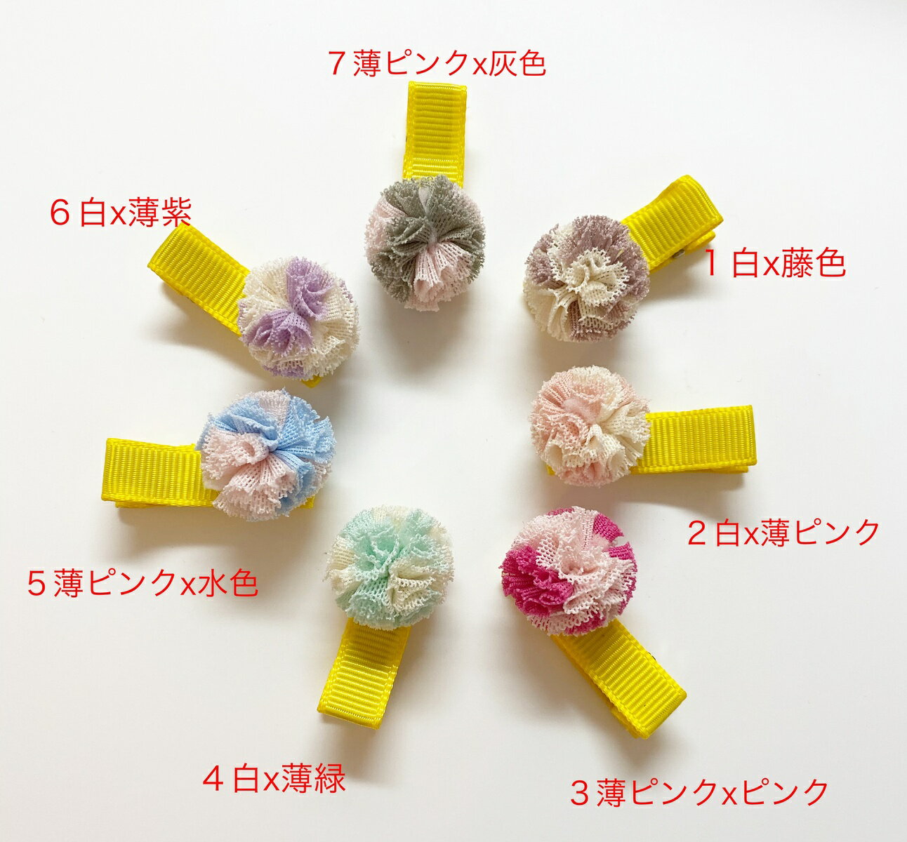 【滑り止め付き】赤ちゃん ヘアクリップ ポンポンチュールヘアクリップ ひなまつり ひな祭り ヘアピン ベビーピン ポンポンピン 赤ちゃんヘアアレンジ 写真 撮影 子供ヘアアクセ 子供ヘアピン プレゼント おしゃれ ベビーヘアクリップ 赤ちゃん可愛いピン